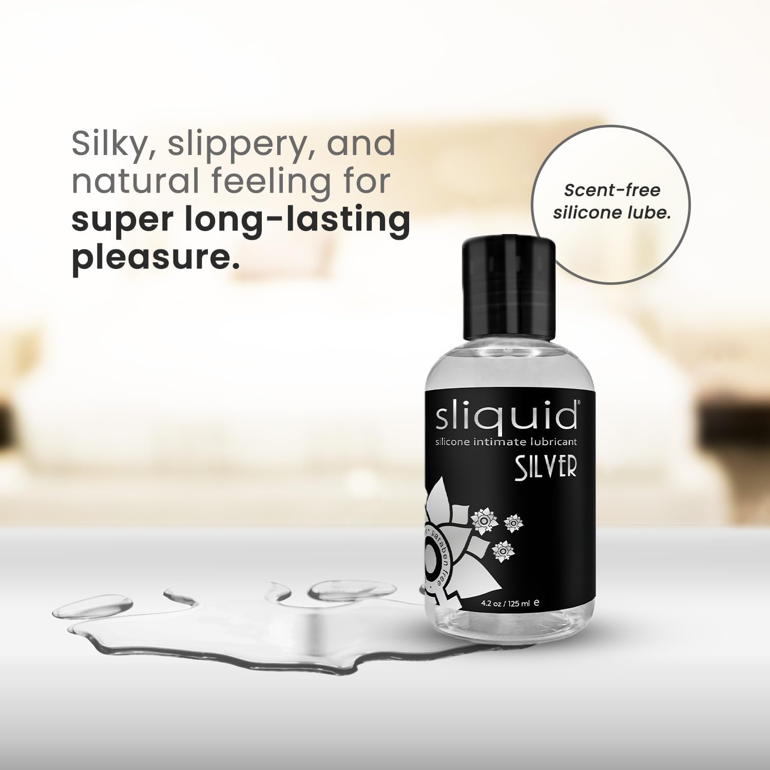 Sliquid Silver Natural Silicone-Based Intimate Lubricant (125ml) PeriodShop Sliquid Silver Natural Silicone-Based Intimate Lubricant (125ml) PeriodShop