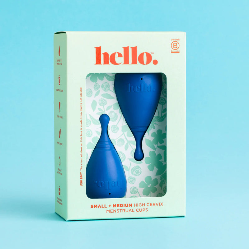 Hello Menstrual Cup Double Box - High Cervix