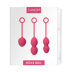 
            
                Load image into Gallery viewer, SVAKOM Nova Weighted Kegel Exercise Ball Set - Plum Red (3 Pack)
            
        
