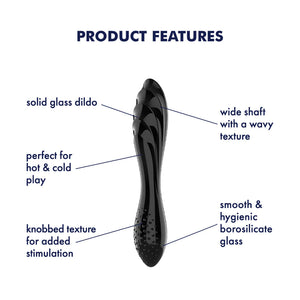 
            
                Load image into Gallery viewer, SATISFYER Dazzling Crystal 1 Glass Dildo - Black
            
        