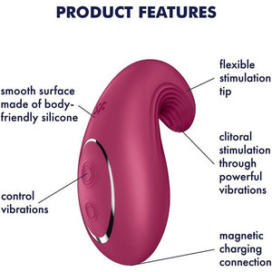 SATISFYER Dipping Delight Lay-On Massager - Berry