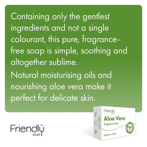 Friendly Soap Aloe Vera Natural Soap (Fragrance-Free)