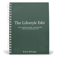 Green spiral-bound lifestyle book with botanical title design