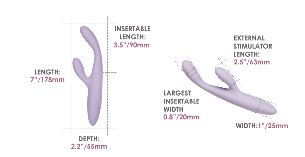 SVAKOM Cici Plus 2 应用程序控制超薄兔子振动器 - 淡紫色