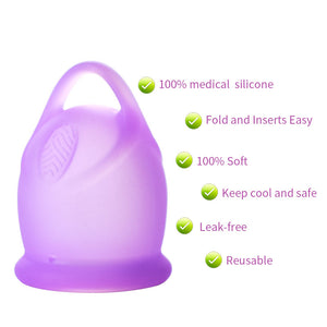 FOLIO Reusable Menstrual Cup with Loop Stem - Blue