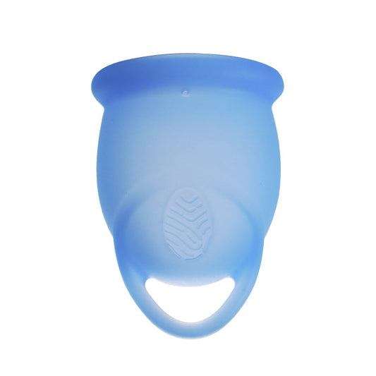 Folio Reusable Menstrual Cup with Loop Stem - Blue