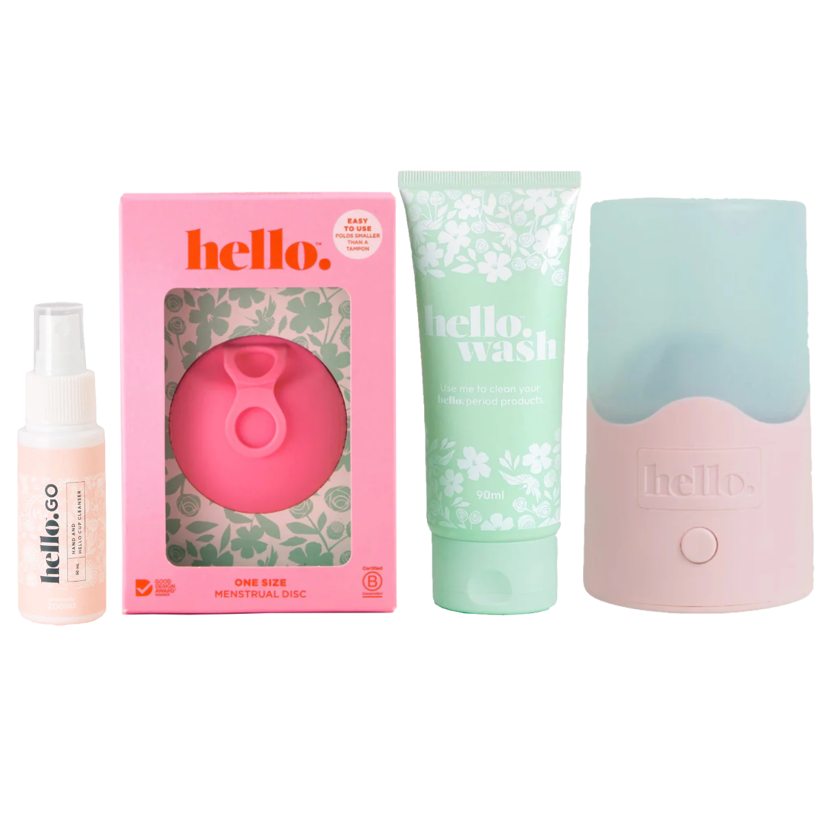 Hello Menstrual Cup or Disc - Squeaky Clean Bundle