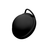 Black menstrual disc with a pull ring