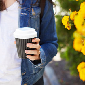 Onya Reusable Coffee Cup Lid - Regular Black