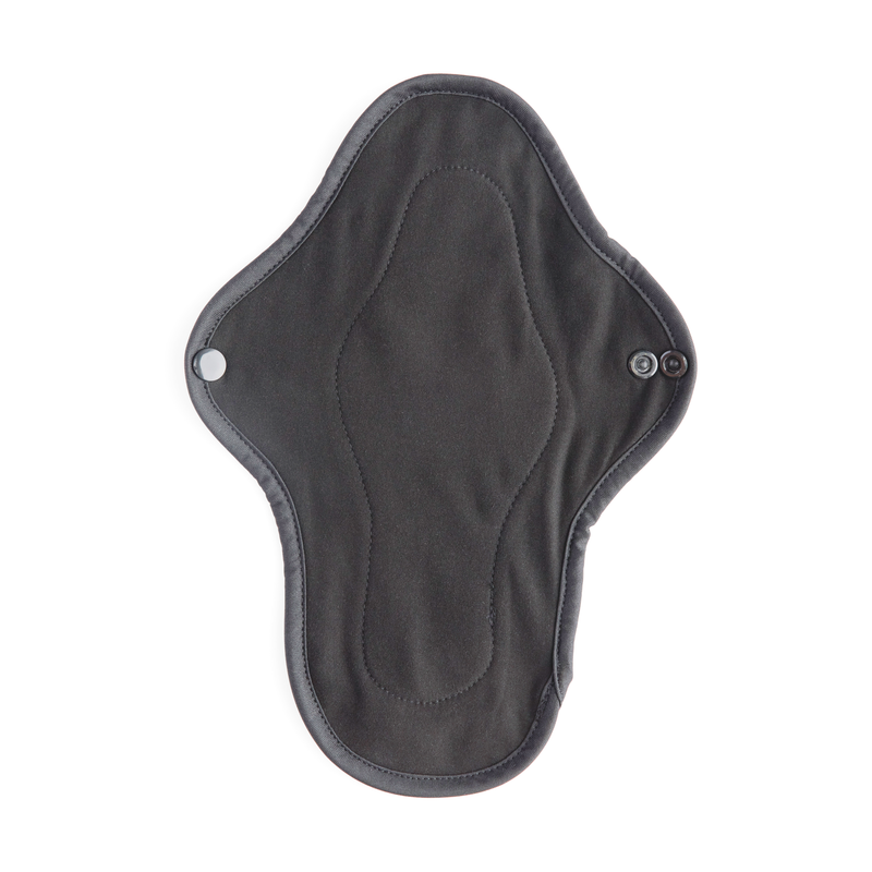 Organic Cotton Cloth Pad - Black - Regular
