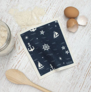 RetroKitchen 100% Compostable Dishcloth - Navy Nautical