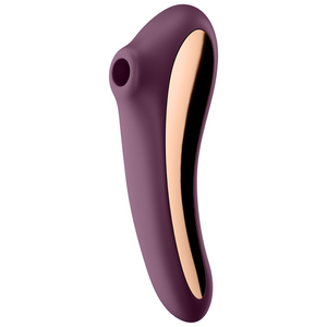 SATISFYER Dual Kiss Air Pulse & G-Spot Massager - Wine Red