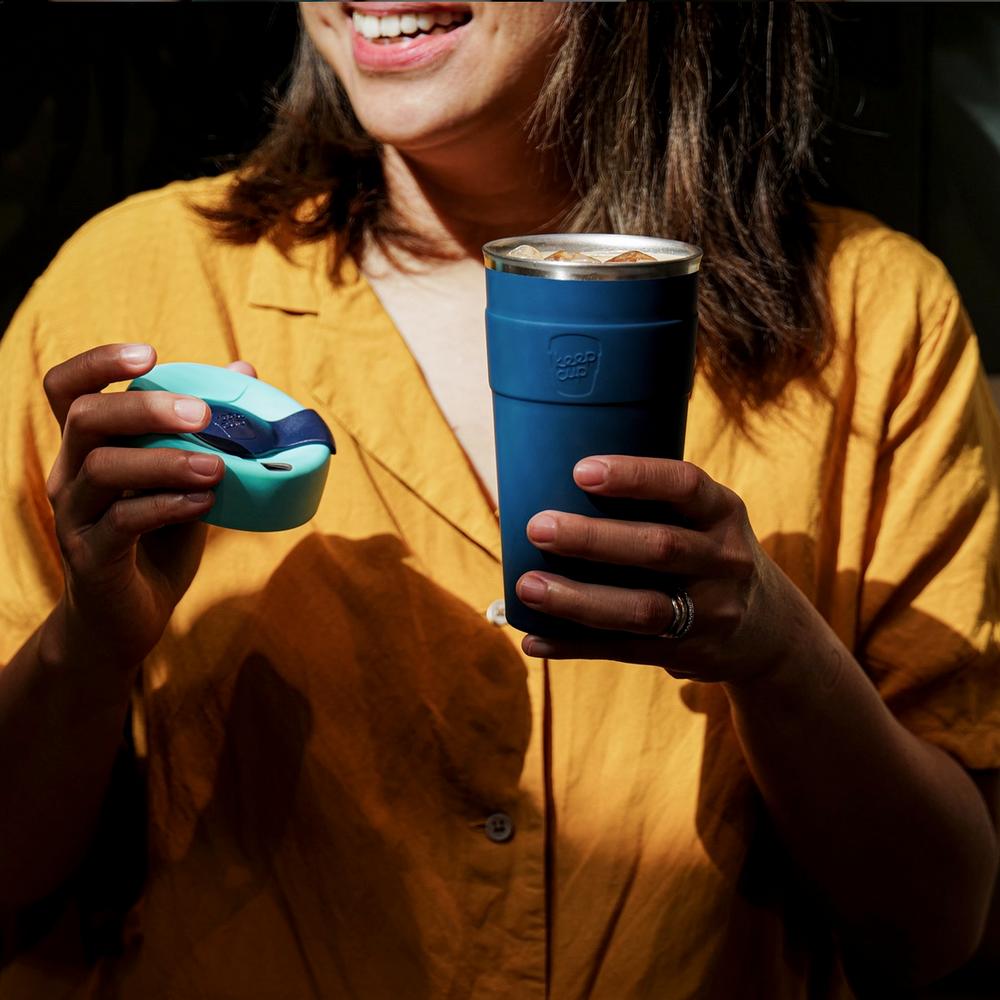 KeepCup Stainless Steel Thermal Coffee Cup - Large 16oz Turquoise/Blue (Australis)