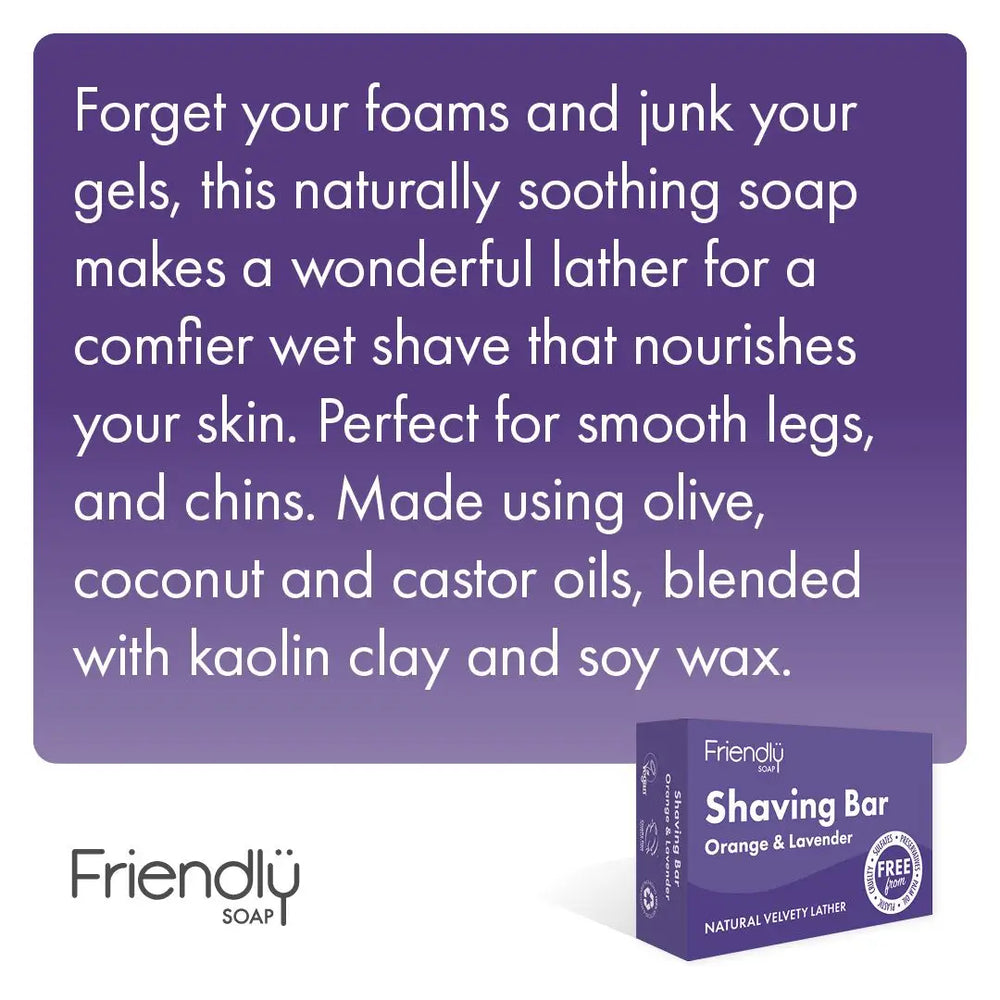 Friendly Soap Orange and Lavender Shaving Bar