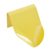 Mustard yellow wall-mount soap holder with curved opening for bar soap