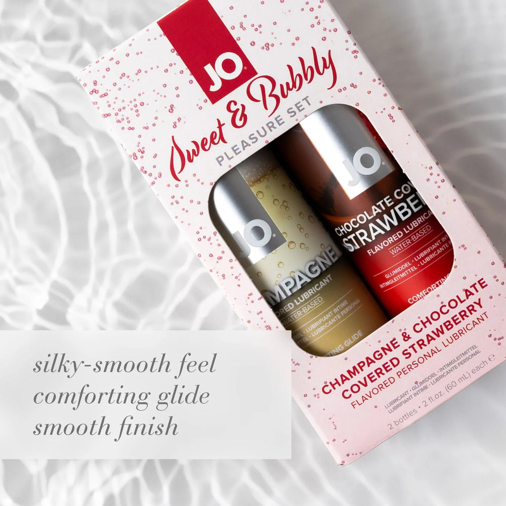 
            
                Load image into Gallery viewer, JO Water-Based Lubricant Sweet &amp;amp; Bubbly Gift Pack - Champagne &amp;amp; Chocolate Covered Strawberry
            
        