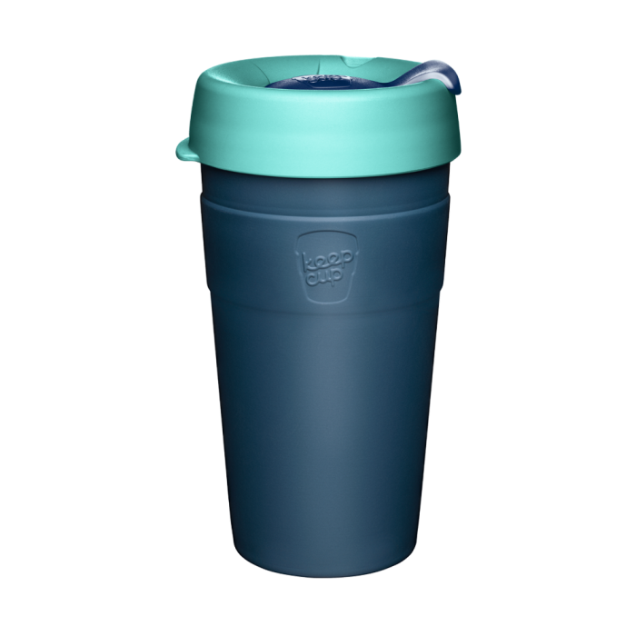 KeepCup Stainless Steel Thermal Coffee Cup - Large 16oz Turquoise/Blue (Australis)