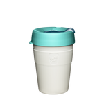 KeepCup Stainless Steel Thermal Coffee Cup - Medium 12oz Turquoise/White (Nebula)