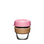 KeepCup Reusable Coffee Cup - Brew Glass & Cork - Extra Small 6oz Pink (Saskatoon)