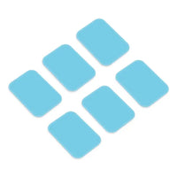 Light blue gel pad set, rectangular self-adhesive replacement pads (6 pack)