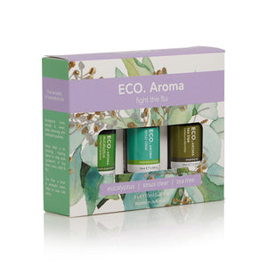 Eco Aroma Essential Oil Trio - Fight the Flu (3 Pack)