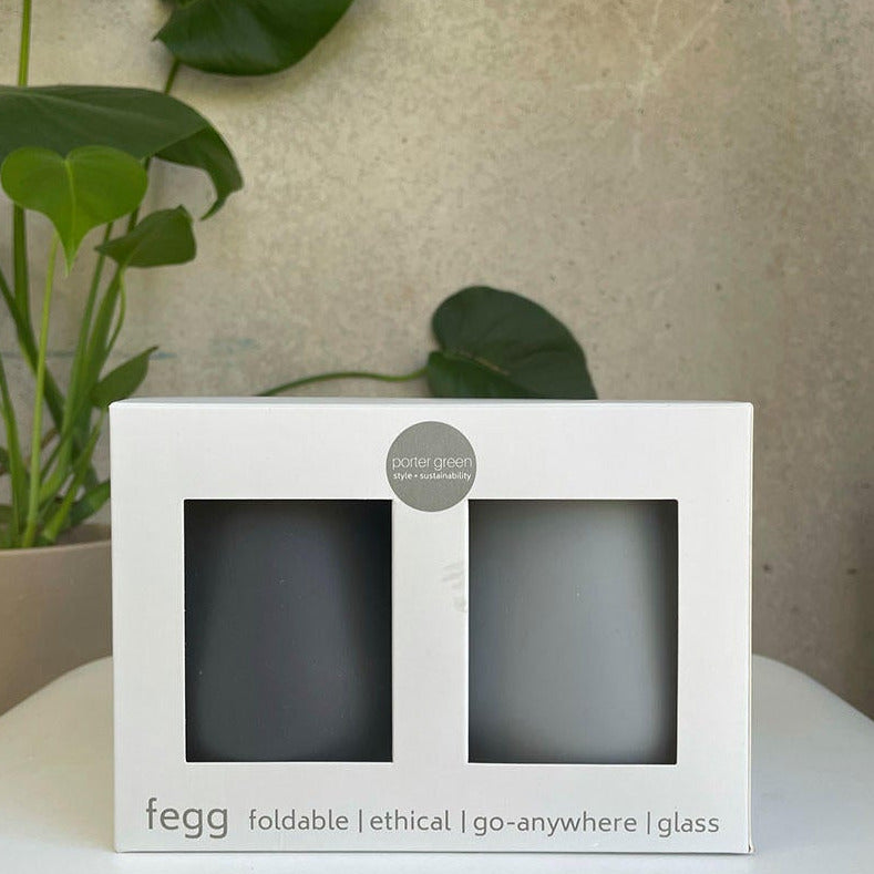 Porter Green Fegg Unbreakable Foldable Silicone Tumblers - Glasgow (Smoke & Storm)