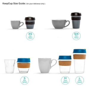 KeepCup Reusable Coffee Cup - Brew Glass & Cork - Extra Small 6oz Purple (Moonlight)