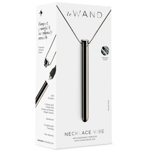 LE WAND Chrome Vibrating Necklace - Black