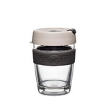 KeepCup Reusable Coffee Cup - Brew LongPlay Glass Double Wall - Medium 12oz Taupe (Milk)