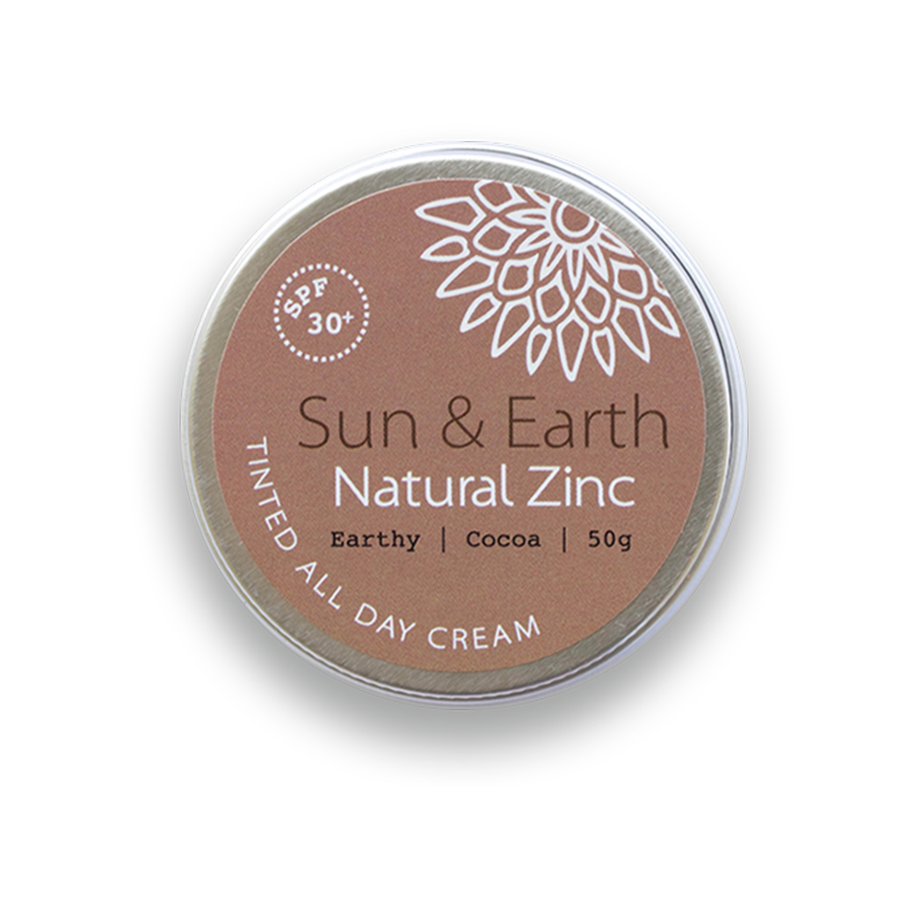 Sun & Earth Natural Zinc Tinted All Day Cream - Earthy / Cocoa (50g)