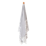 Seven Seas Turkish Towel / Sarong - Classic Aegean - Charcoal & Silver Grey