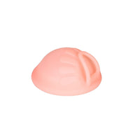 Reusable menstrual disc, translucent pink dome with pull tab