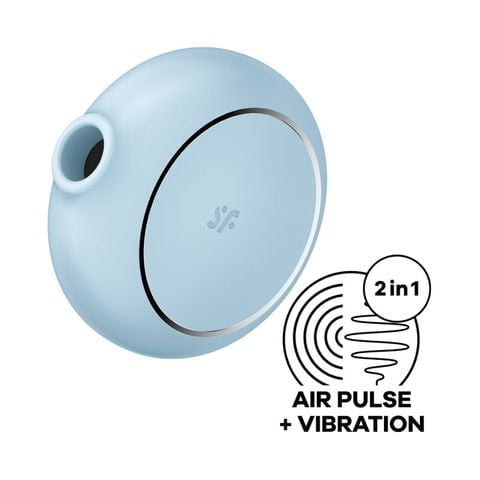 SATISFYER Pro To Go 3: Air Pulse Stimulator + Vibrator - Blue
