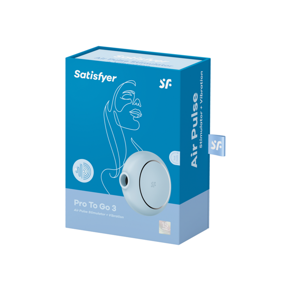 SATISFYER Pro To Go 3: Air Pulse Stimulator + Vibrator - Blue