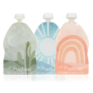 Little Mashies Reusable Squeeze Food Pouch - Rainbow (2 Pack)