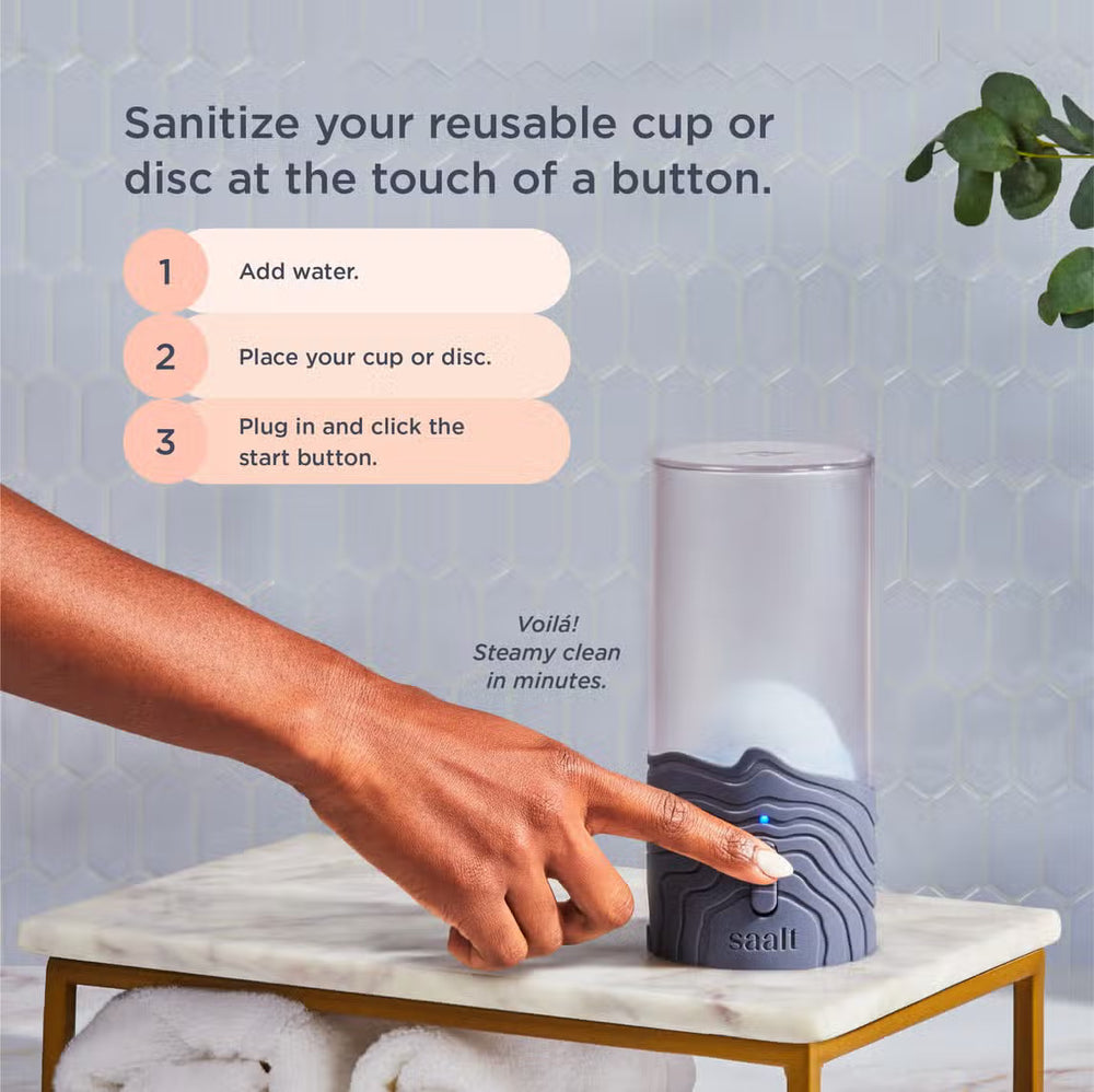 SAALT Steam Steriliser for Menstrual Cups & Discs - Rose Quartz