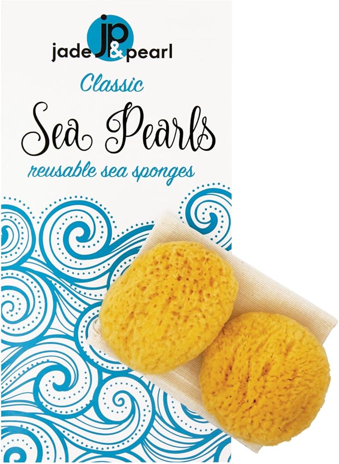 JADE & PEARL Reusable Sea Pearl Classic Menstrual Sponge - Small (2 Pack)