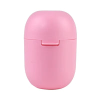 Pink microwave steriliser case with smooth curved shell and front latch