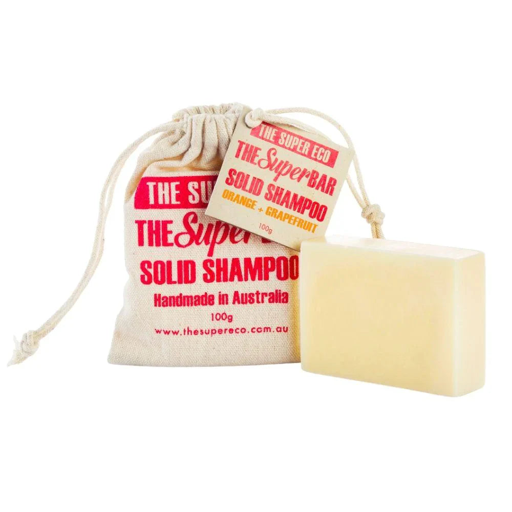 The Super Eco Shampoo Bar - Orange & Grapefruit (100g)