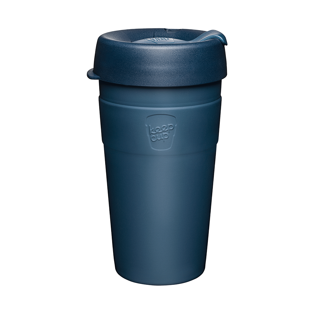 KeepCup Stainless Steel Thermal Coffee Cup - Large 16oz Blue (Spruce)