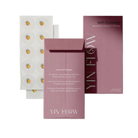 Retail box set for hot flashes with gold-accent magnet cards