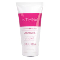 Intimina feminine moisturizer tube (75ml), white and pink, water-based formula