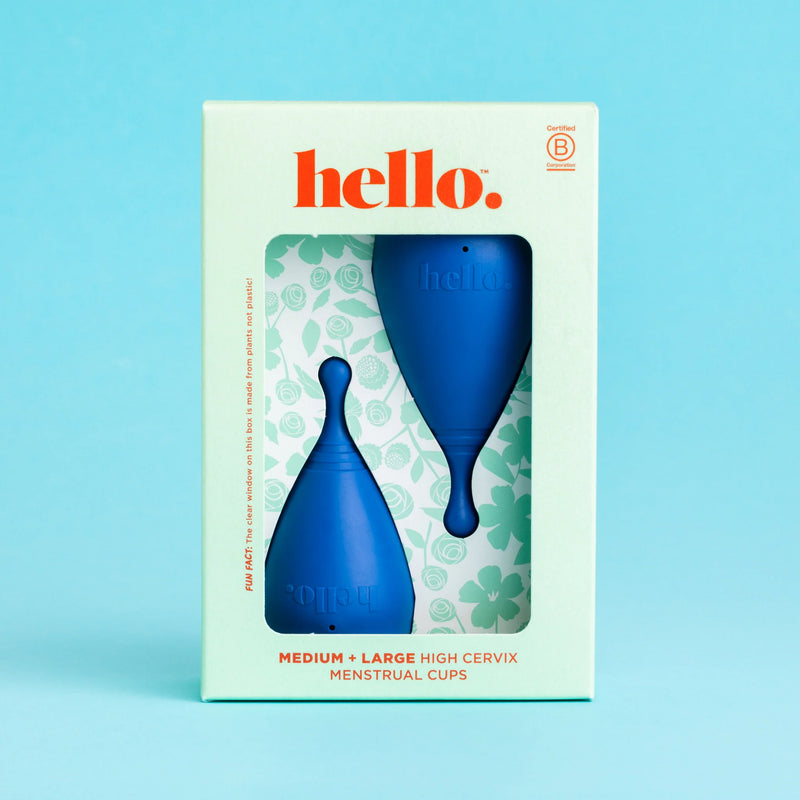 Hello Menstrual Cup Double Box - High Cervix