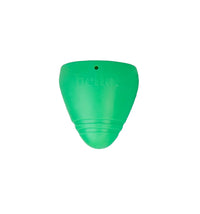 Green menstrual cup for low cervix with stemless triangular top
