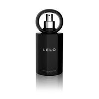 Water-based personal lubricant bottle with circular pump ring, black