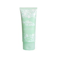 Menstrual cup wash tube, mint-green with white floral print, 90 ml