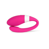 Pink and white pelvic floor toner with curved dual-loop design